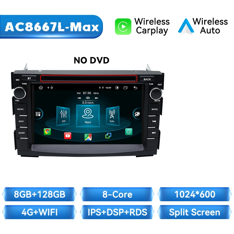 Autoradio Speler Voor Kia Ceed 2010 2011 2012 Venga Android 14 Multimedia Stereo GPS Draadloze Carplay Touchscreen autoradio DSP