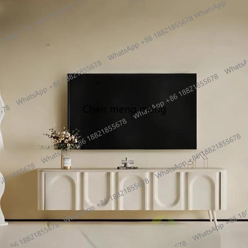 

French paint TV cabinet Small apartment modern TV living room Italian minimalist audition cabinet