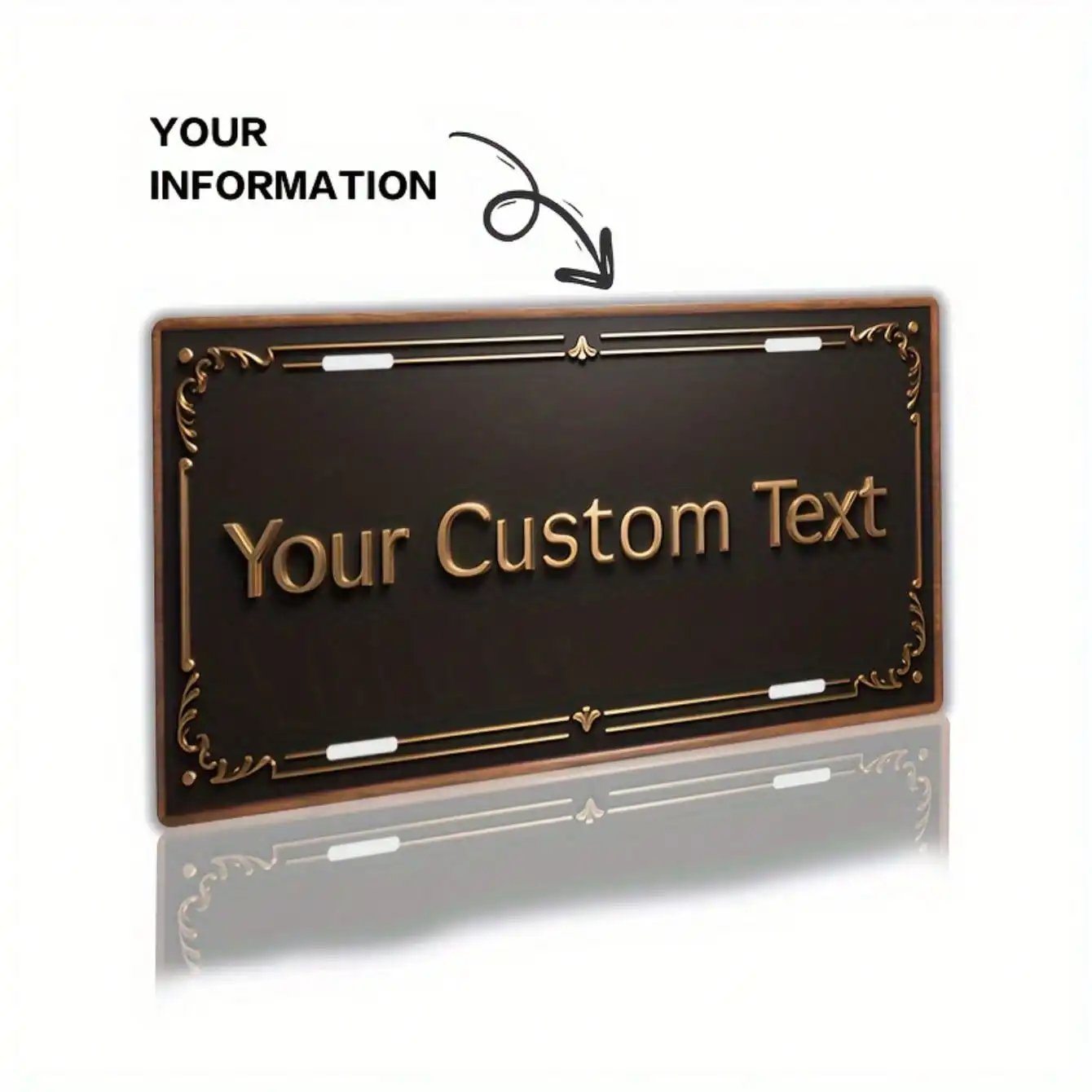 

Personalized Metal Sign Custom Bronze Wall Art Gold Accent Home Decor Housewarming Gift