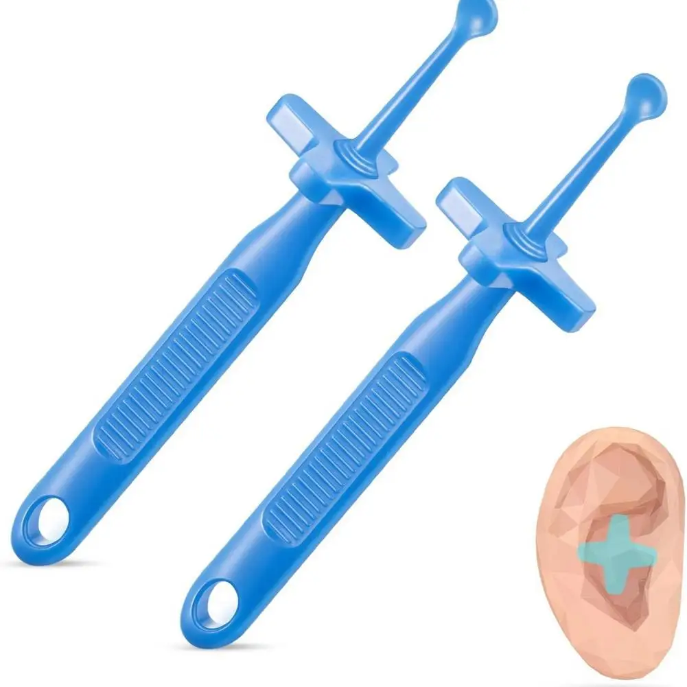 Ear Wax Removal Tool 2PCS Ear Pick Cleaner Spoon With Safety Guard Soft Tip Portable Earwax Remover For Family Kids Adults