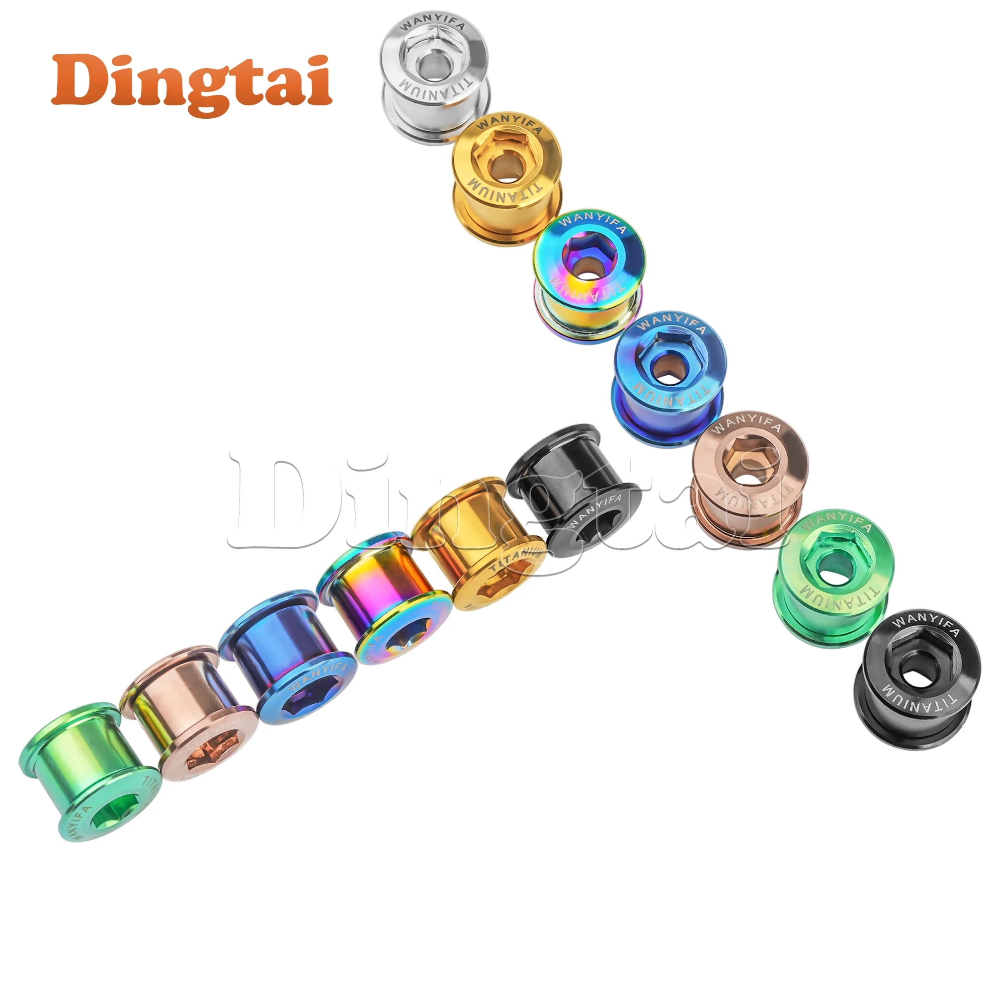 Dingtai Titanium Bolt M8 Crankset Fixing 6.5mm Screws for MTB Road Bicycle Chain Wheel Crank Accessories