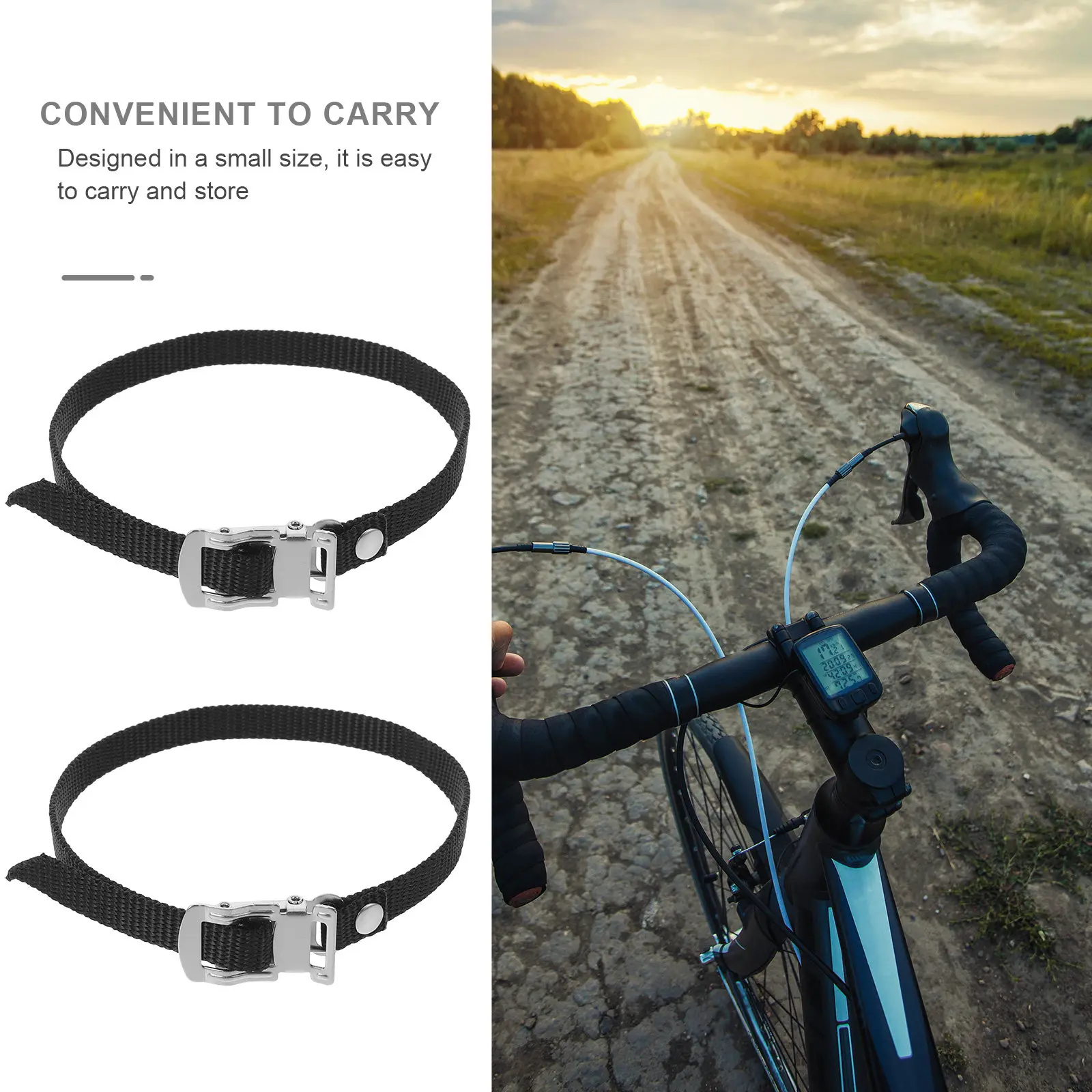 12pcs Bicycle Pedal Straps Adjustable Foot Strap For Stationary Exercise Bike Universal Cycling Foot Fastener Durable Nylon view 4