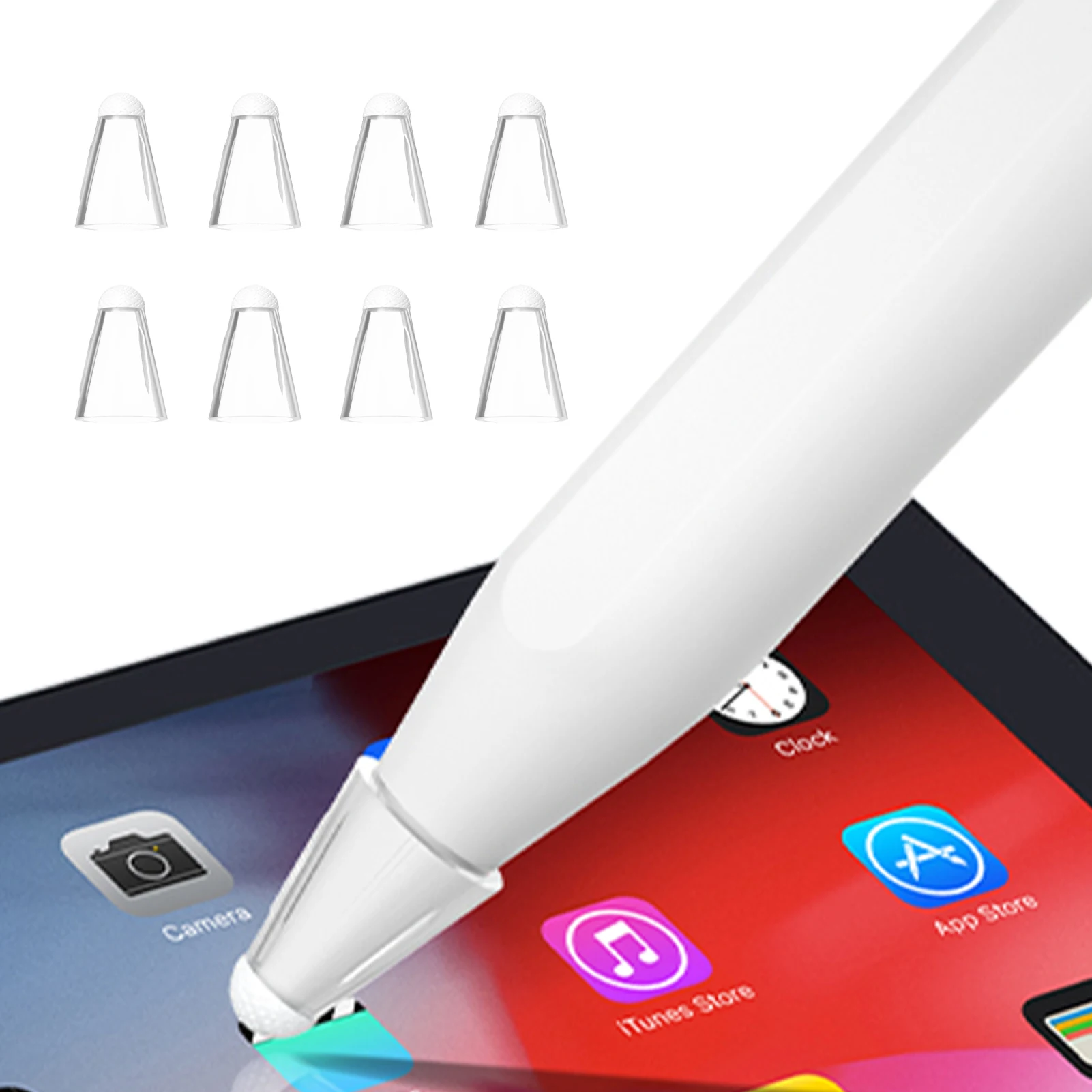 Pencil Tips Cover ForApple Pencil 1st Gen/Pencil 2nd Generation Paper-Like Nib Cover For Drawing Writing Anti-Slip Silicone Case