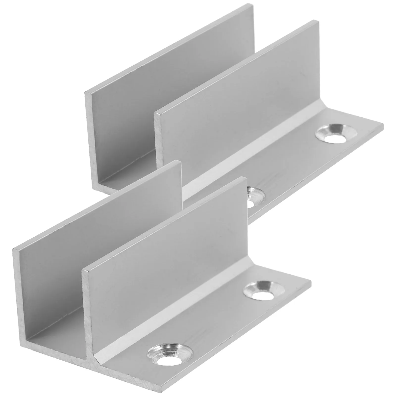 

2pcs Sliding Guide Aluminum Bottom Floor Mount For Shower Glass Doors Durable Stopper Sliding Shower Door Bottom Guide Barn Door