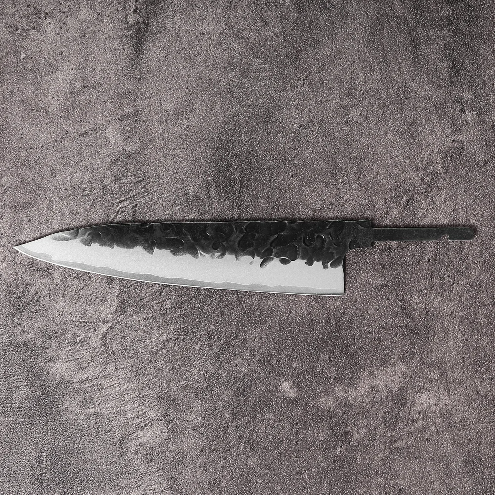 5.5" Japanese Kitchen Utility Chef Knife Blank Blade DIY Handmade Three-layer Composite Steel Full Tang Sharp Edges Making Tools