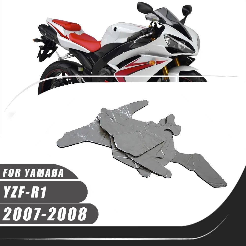 

Motorcycle Accessories Pre-Cut Belly Fairing Heat Shield Mat Insulation Protection For 2007-2008 YAMAHA YZF-R1 YZF R1 2007 2008