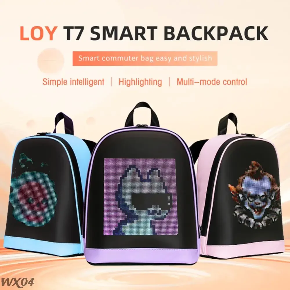 Светодиодный рекламный рюкзак с управлением через приложение, рекламная деловая сумка, уличная сумка с пиксельным экраном для путешествий на открытом воздухе
