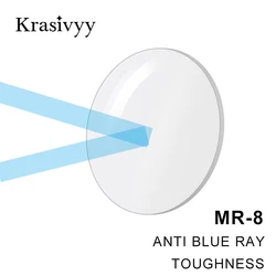 1.61 MR 8 Anti Blue Light Toughness Thinner Super-Tough Optical Aspheric Anti Blue Rays Lenses(Suggest for Punch/Trough/Trim