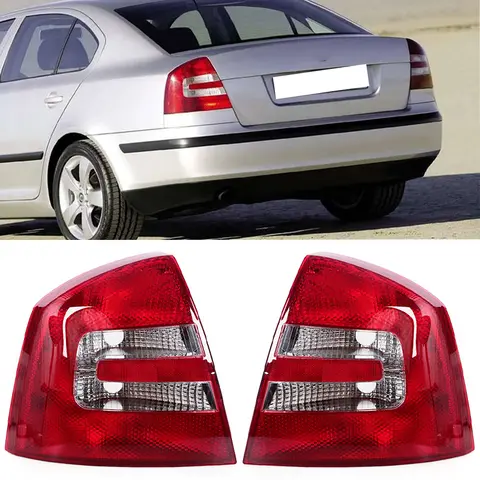 Skoda Octavia A5 세단 2004-2008 후면 테일 라이트 하우징 브레이크 라이트 반전 라이트 턴 시그널 전구 없음 자동차 액세서리