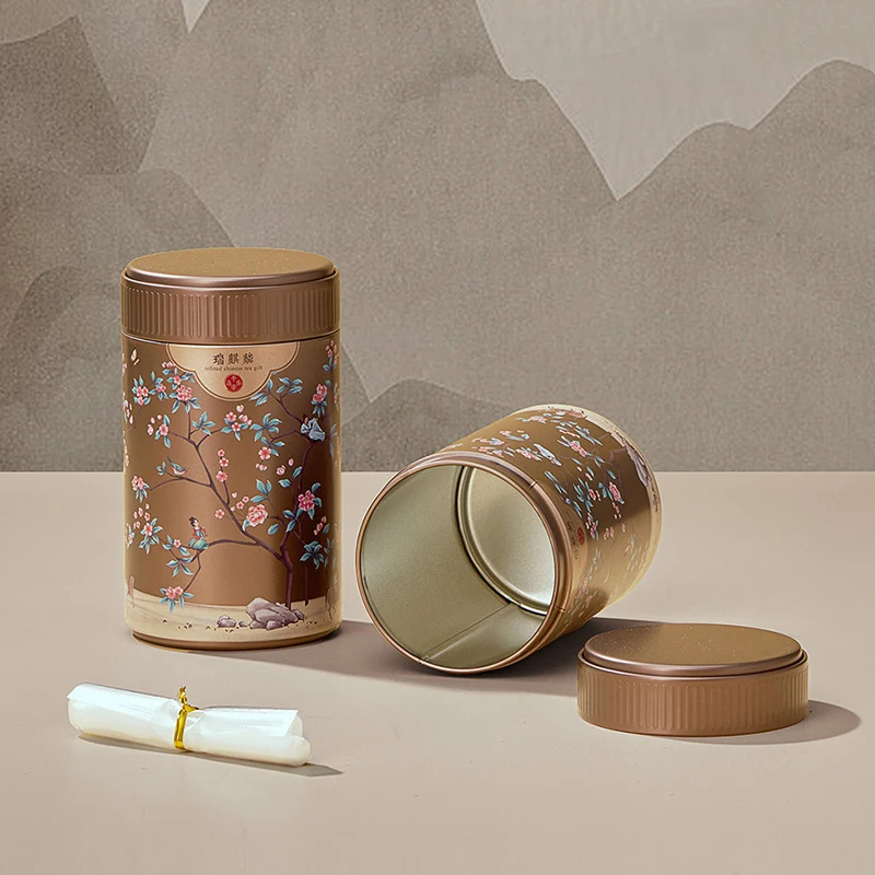 Solid Mini Empty Tea Tin Can Household Green Black Tea Sealed Jar Portable Travel Small Tea Packaging Box Mini Sealed Metal Can