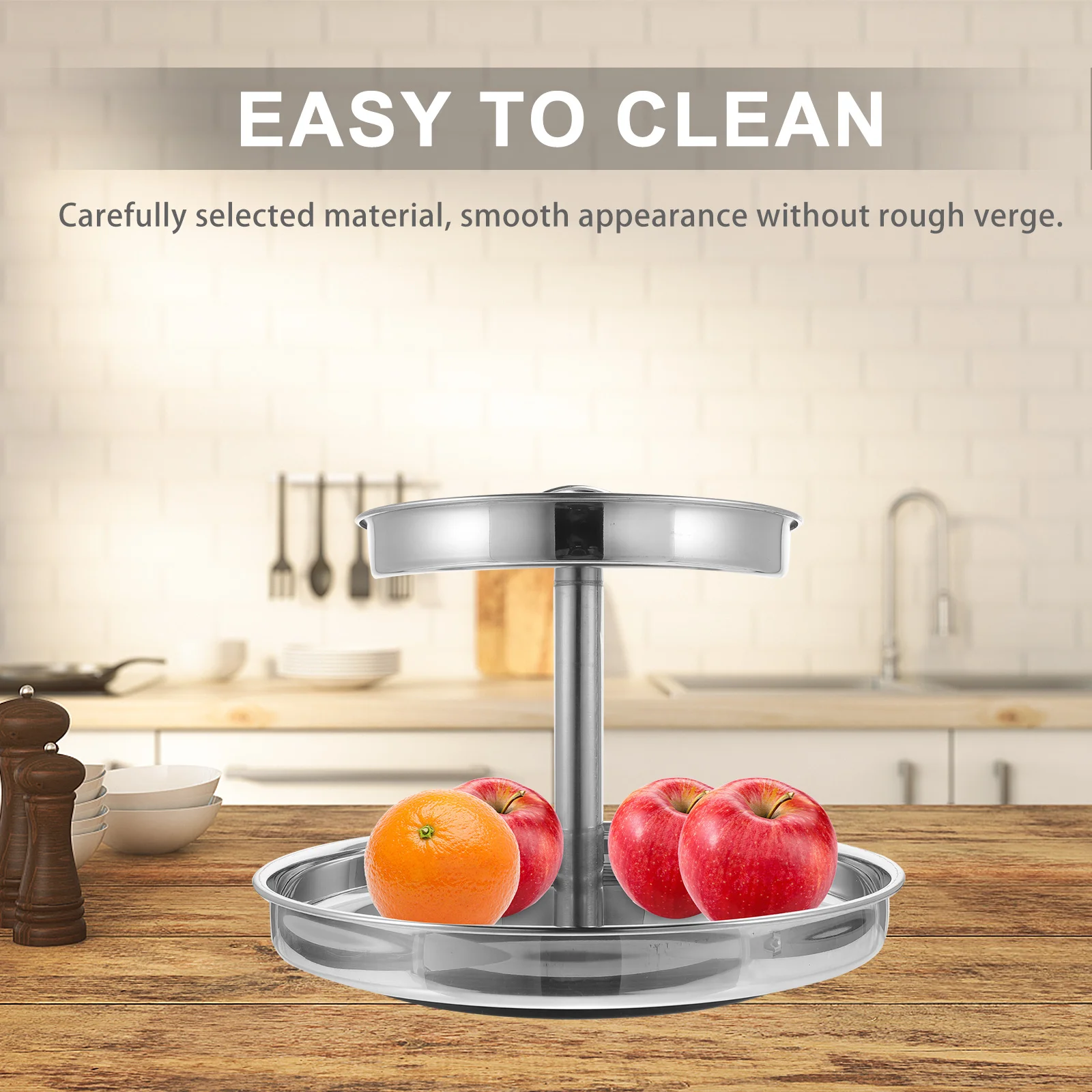 

1Pcs Smooth Stainless Steel Tray for Hot Pot Fruit Dessert Snack Plate Kitchen Practical Silver Fruit Plate Stainless Steel Tray