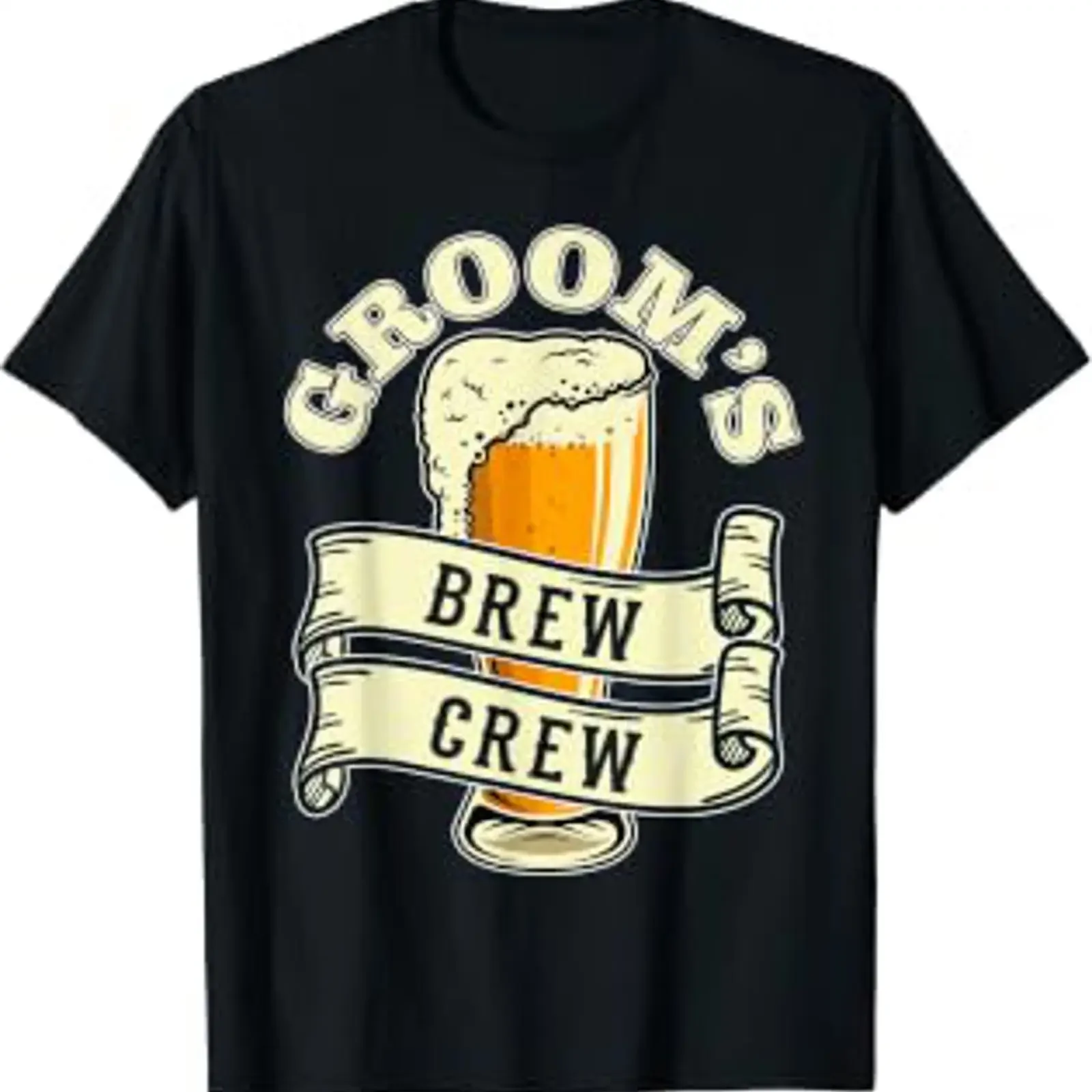 Groom's Brew Crew Bier Hochzeit Bachelor Groomsman Trinken T Shirt vintage Washed Top For Everyday Wear homme designer clothes