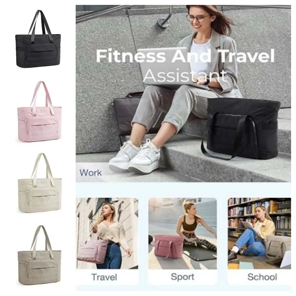 

Trendy Large Capacity Yoga Tote Bag Lightweight Storage Bag Cloth Shoulder Bag Leisure Fashion Women's Handbags Work