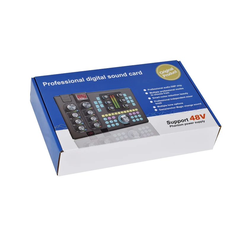 IRIN Sound Card Outdoor Live Broadcast Featuring Bluetooth Stereo Five-Channel Audio Singing Support Sound Card