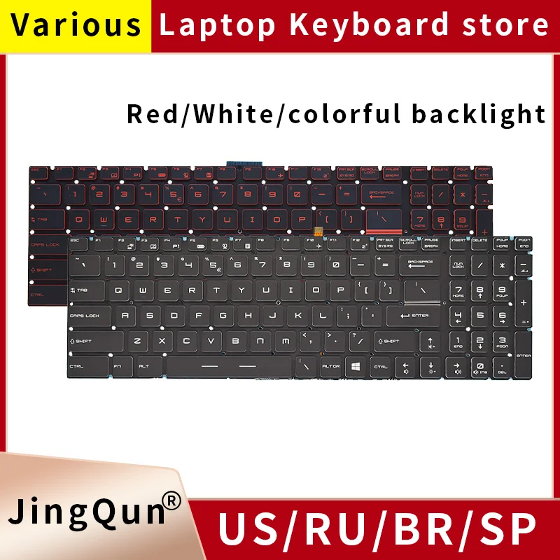 

US Russian Laptop Keyboard With Backlight For Msi GS60 GT72 GE62 GL62 GL72 CX62 WS70 GS70 GV62 MS-16J5 MS-1796 MS-1799 MS-16J9