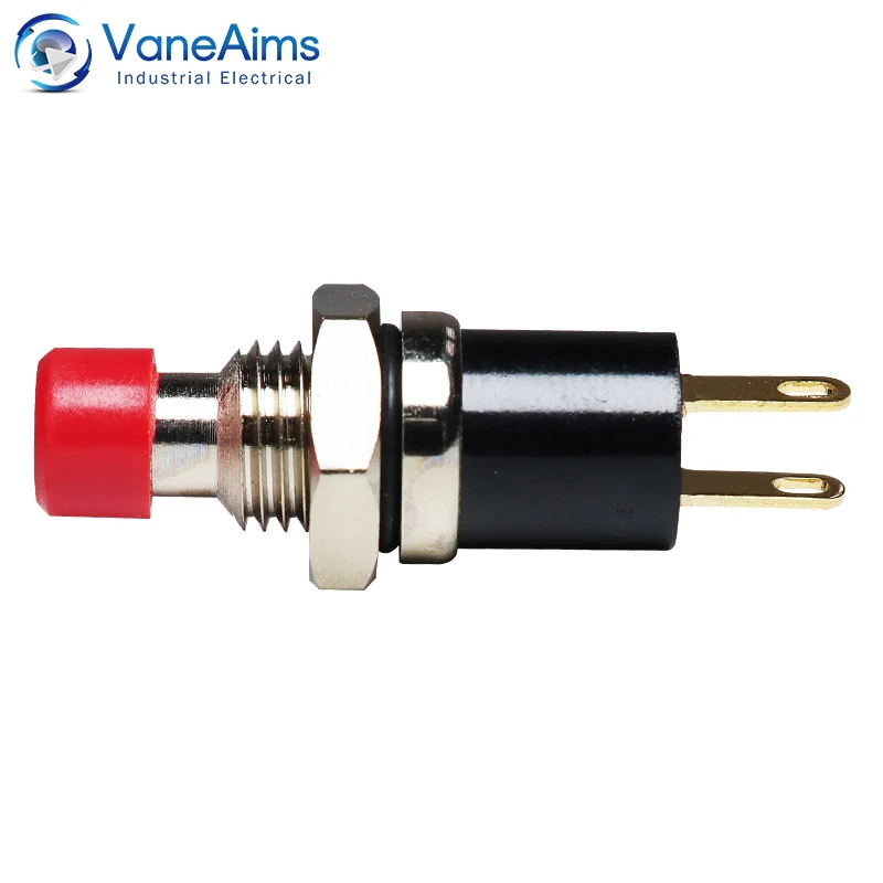 7mm Mini Push Button Switch with Fixation Momentary Self-locking Latching Micro Buttons Switches 2 pins 1NO 1NC 3A/125V 1A/250V