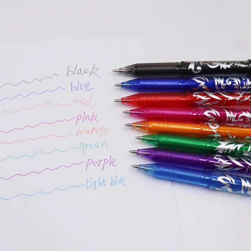 8 Color Erasable Gel Pen Student Writing Kawaii Creative Drawing Tools School Supply Stationery For Kid Draw Engineering Drawing