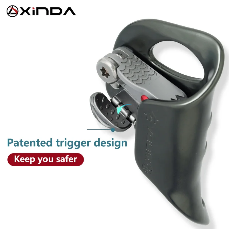 XINDA 7075 Aluminum Chest Ascender CE UIAA Certified Foldable Safety Catch for Rock Climbing for Camping & Hiking