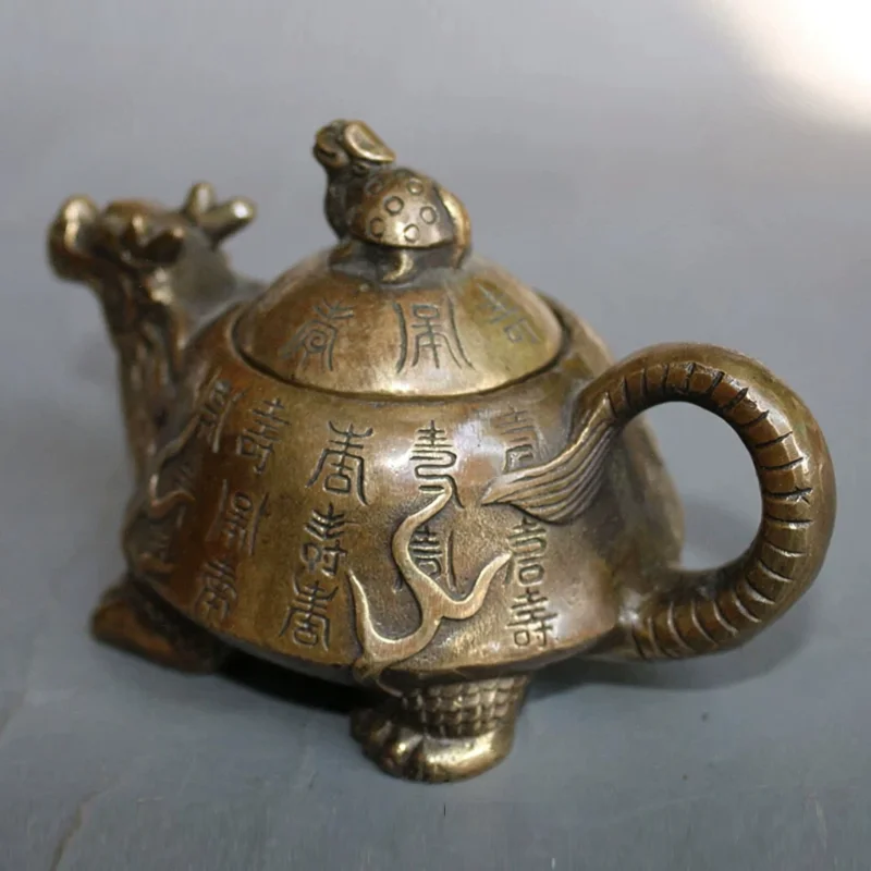 Chinese White Brass Silver Plated Crane Turtle Incense Burner Longevity Dragon Tortoise Base Three Cranes Censer Craft Decor