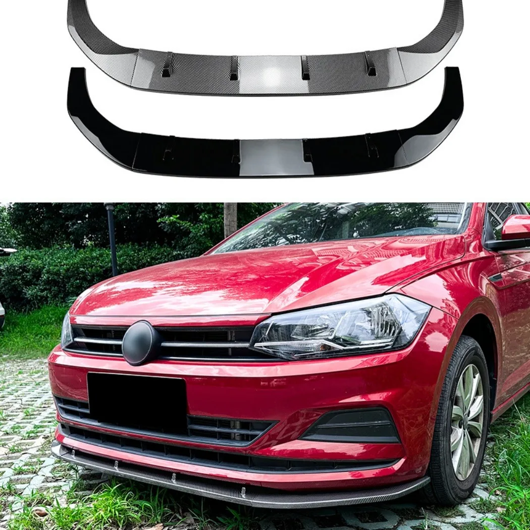 

Накладка-сплиттер (диффузор) на передний бампер для Volkswagen VW Polo MK6 2018-2024