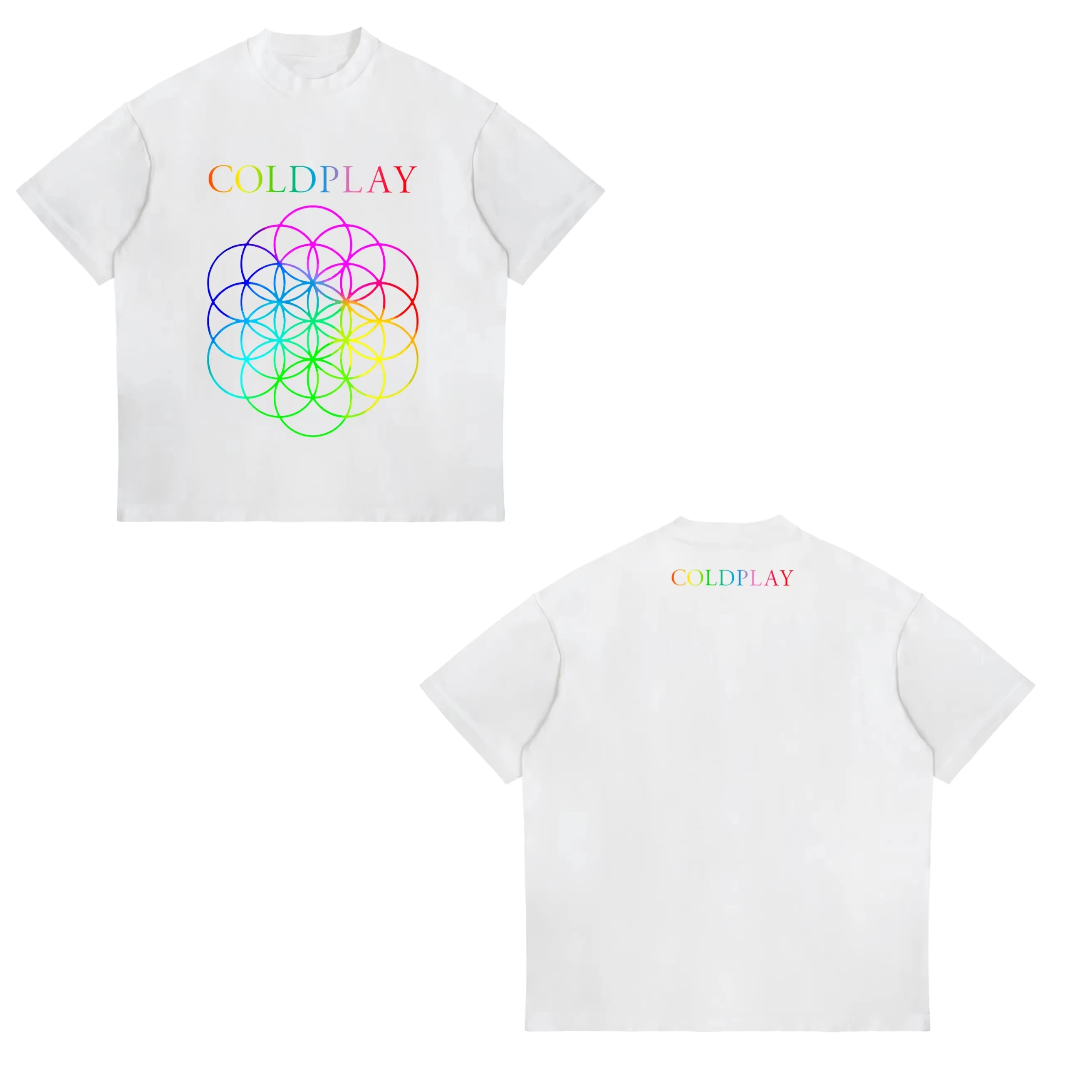 Camiseta Unisex de Algodón de Manga Corta Y2K Hip-Hop 2026 de la Gira de Coldplay Music of the Spheres en Londres para Wembley, para Hombres y Mujeres