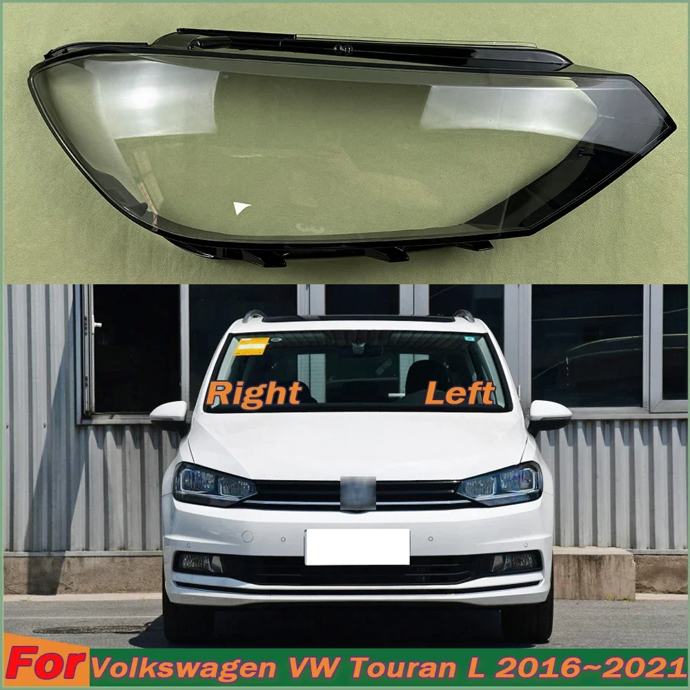 

For Volkswagen VW Touran L 2016~2021 Halogen Headlight Cover Lens Transparent Lamp Shell Plexiglass Replace Original Lampshade