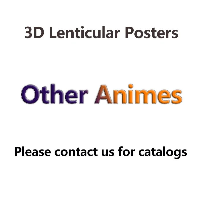 Wholesale Dropshipping Anime 3D Lenticular Posters Wall Art Motion Movie Flip Changing Pictures for Room Decor (Without Frame)