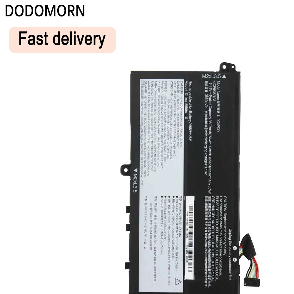 DODOMORN L19D4PDD Laptop Batterij Voor Lenovo ThinkBook 13S 14S G2 ITL Serie 5B10Z37621 SB10Z37619 5B10Z37617 2 Jaar Garantie