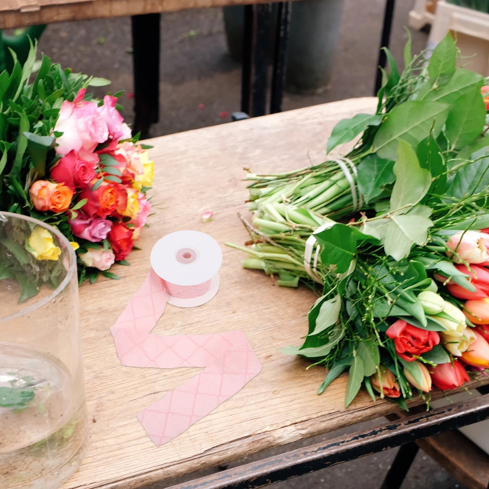 

Elegant Diamond Pattern Ribbon For Diy Crafts Gift Wrapping And Floral Arrangements Lightweight And Durable