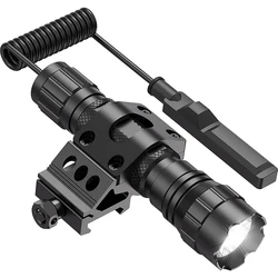 Torcia tattica 1200 Lumen LED arma luce con guida Picatinny/supporto Mlok per esterno e pressostato incluso