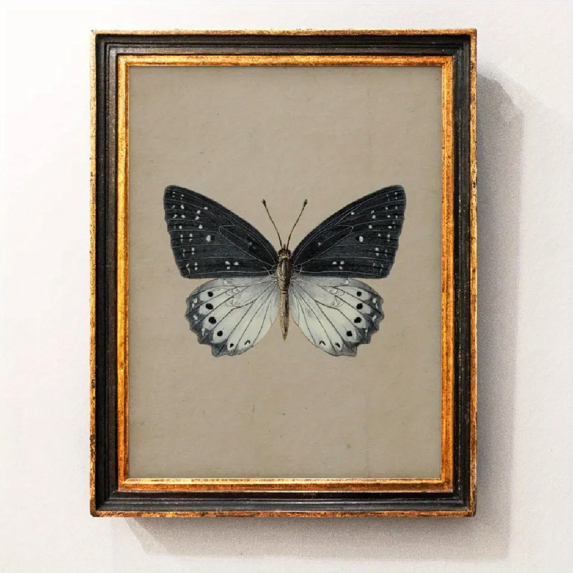 1pc Wall Decor, a Retro Poster Featuring an Vintage Moth Illustration, a Monochrome Butterfly Canvas Artwork, Suitable for Li