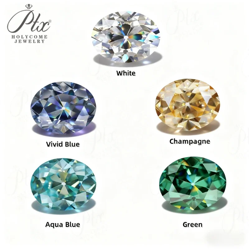 

Oval Europe Cut Multicolor Moissanite Gemstones Radiant Loose Diamonds Perfect for Custom Jewelry, Pendants & Luxury Designs