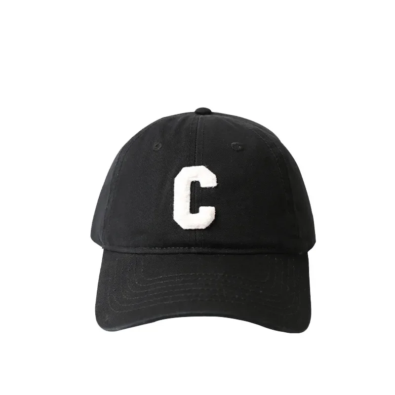 Woman Men C Letter Embroidery Baseball Cap Male Big Head Outdoors Plus Size Sport Snap Back Cap Dad Hats Gorros Trucker Hats