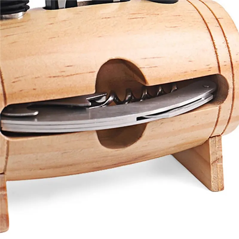 IALJ-Handbuch-Flaschenöffner-Set für Rotwein, Schaukelregal aus Holz für den Haushalt, Utensilien-Flaschenöffner für Rotwein