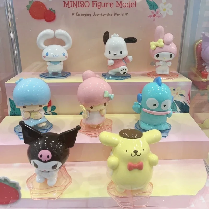 Sanrio 9-13cm Figure Kuromi Melody Cinnamoroll 9 Style Collection Model Kawaii Ornaments Model Doll Birthday Gifts Toys