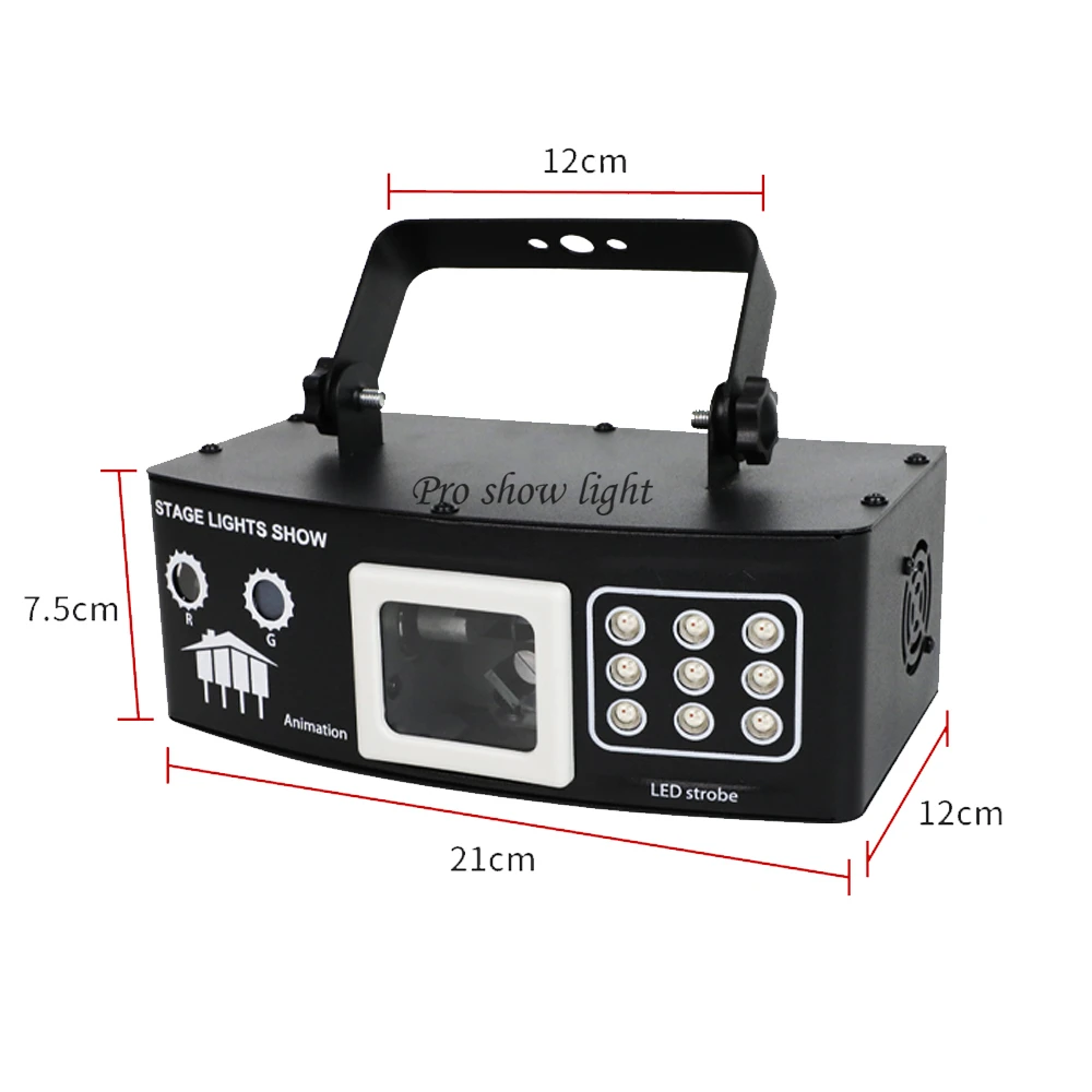 DJ Disco Laser Light 3IN1 Effect Party Laser Light Projector DMX Control LED Purple Lights Stage Strobe Light For Club Dance Bar