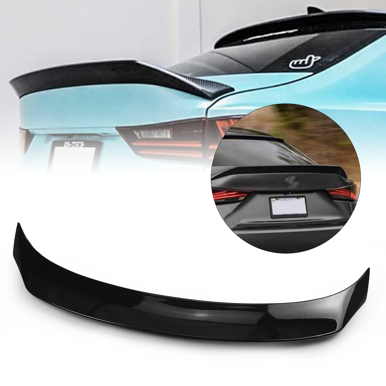 Exterior Rear Trunk Lid Spoiler Wing Decklid Lip For Lexus IS200t IS200 IS250 IS350 IS300 IS F Sport Sedan 4 Door 2014-2020 view 3