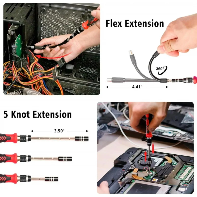 115 In 1 Precision Screwdriver Set Professional Magnetic Repair Tool Kit for Phone Computer Watch Laptop Repair