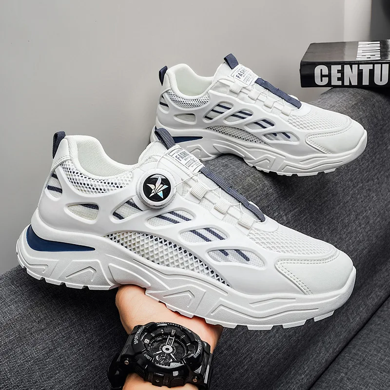 2026 Men's Summer Casual Sports Shoes Mesh Breathable Mountaineering Shoes Outdoor Running Shoes Sneakers