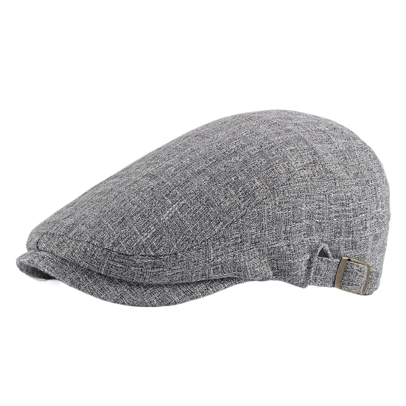 

Foreign Trade Spring, Summer And Autumn Cotton And Linen Beret Men's Peaked Cap British Retro Breathable Simple Light Board