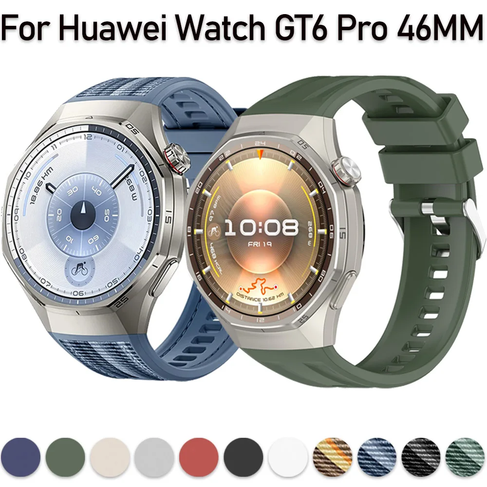 Sport-Silikonarmband für Huawei Watch GT6 Pro 46mm Original-Armband Correa für Huawei Watch GT6 Pro 46mm Gürtel Zubehör