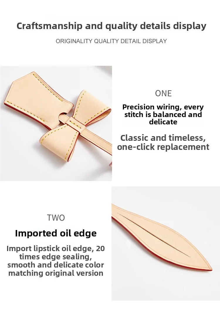 Bow Leather Charm for Speedy 20 Cherry Women Bag Fashion Durable Exquisite Workmanship Bag Decoration Bag Accessories