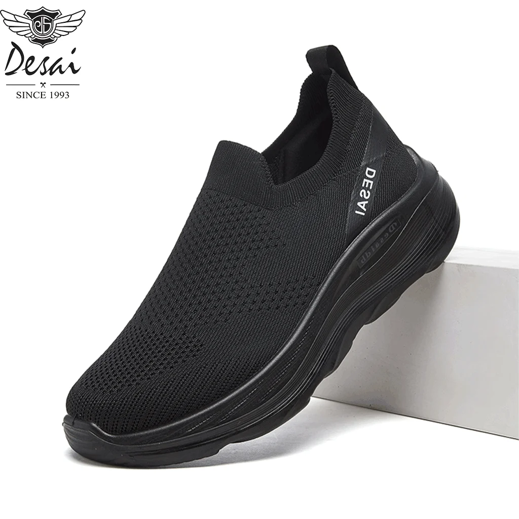 Desai Men's 2026 Autumn Lace-free Mesh Sneakers Non-slip Thick Sole Lightweight Men's Sneakers And Casual Shoes For Outdoor