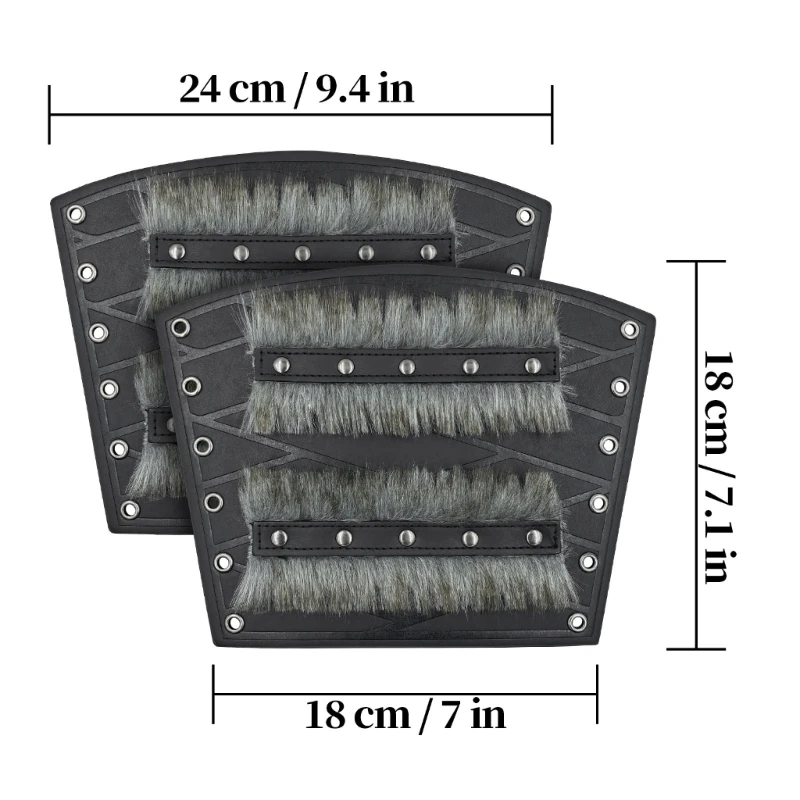 Мужские меховые браслеты-рукавицы-наручи для косплей-вечеринок, дропшиппинг индустриальной эпохи