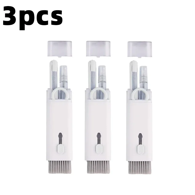 مجموعة فرش تنظيف لوحة مفاتيح الكمبيوتر 7 في 1، قلم تنظيف لسماعات الرأس وأدوات تنظيف الهاتف ومجموعة أدوات سحب غطاء المفاتيح