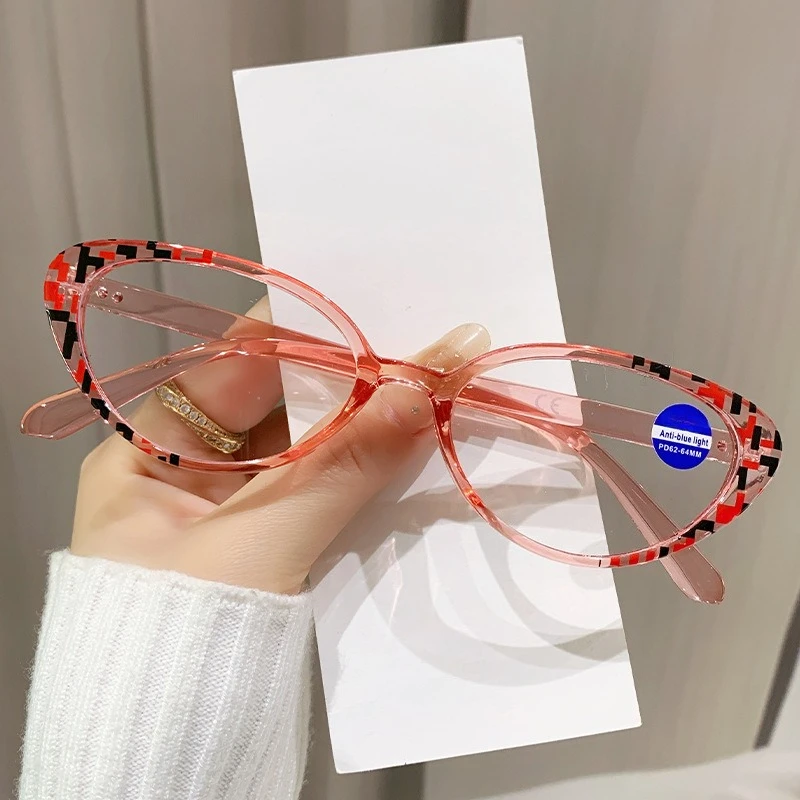 2026 New Stylish Cat-Eye Anti-Blue Light Presbyopia Glasses for Women High-Definition Reading Eyeglasses Diopter +1.0 To +4.0
