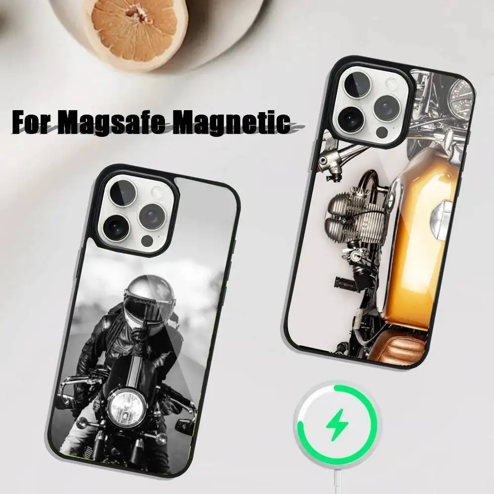 

Retro Motorcycle Locomotive Phone Case For iPhone 16,15,14,13,12,11,Plus,Pro,Max Mini Magsafe Magnetic Wireless Charging