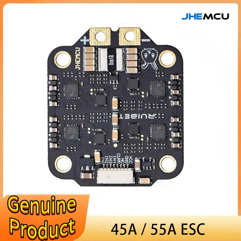 

JHEMCU RuiBet 45A/55A ESC BLHELI_S Dshot600 4in1 Brushless ESC 3-6S 30.5X30.5 M4 for RC FPV Freestyle Flight Controller Drone
