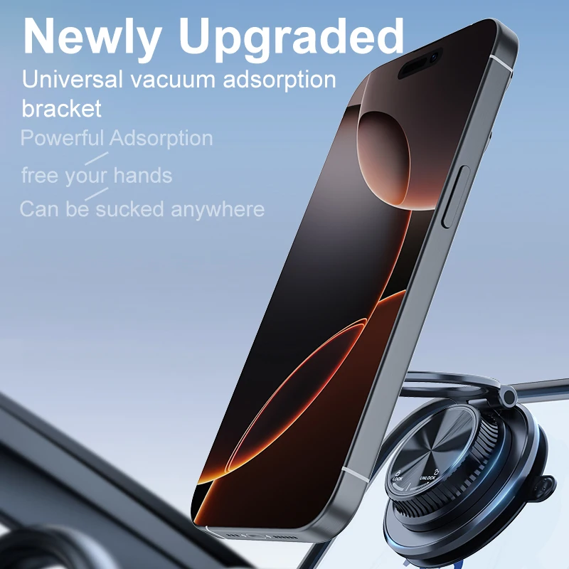 

Универсальный вакуумный магнитный держатель для телефона, прочный всасывающий кронштейн, крепление без помощи рук для стола, автомобиля или стены, складной дизайн, 360° °