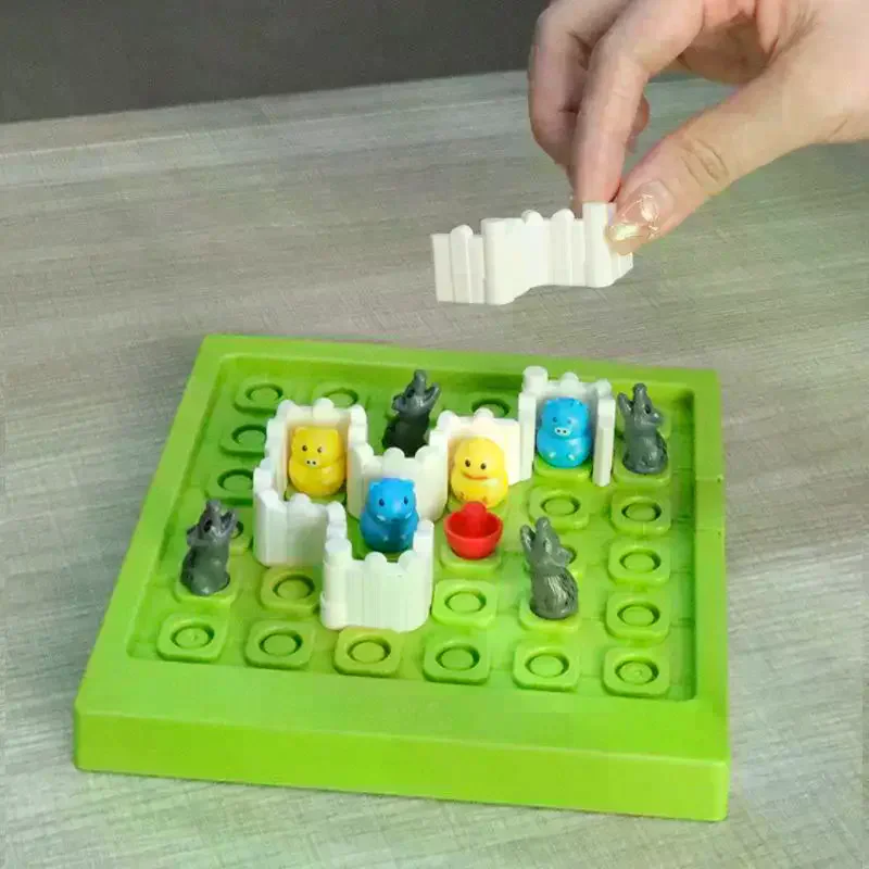 1Set Intellectual Checkpoints Logical Thinking Brain Teaser Puzzles Toy Huarong Road Educational Traffic Busy Toys For Kids Gift
